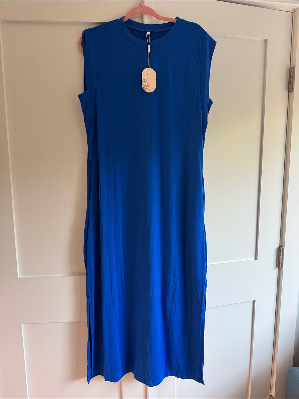 zeagoo Sleeveless Cobalt Blue Maxi Dress